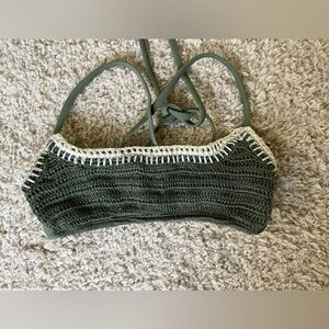 Juniors size Small (0-2) Xhilaration Olive Bikini Top NWT